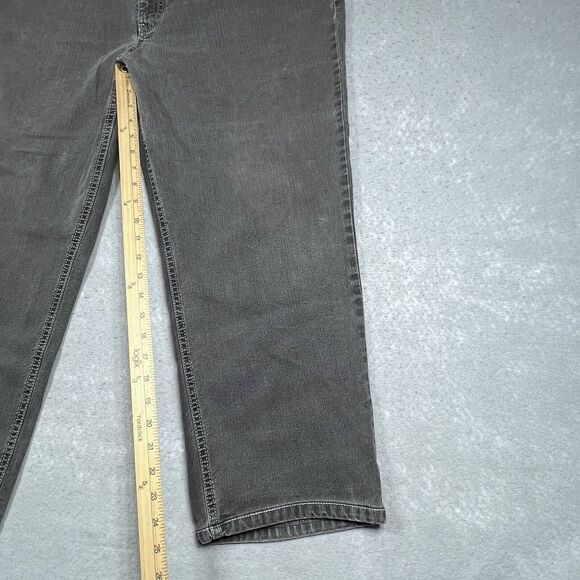 Hiltl Trousers Jeans Mens Size 44 Gray Ultimate Stretch Denim Straight Relaxed - Picture 6 of 14